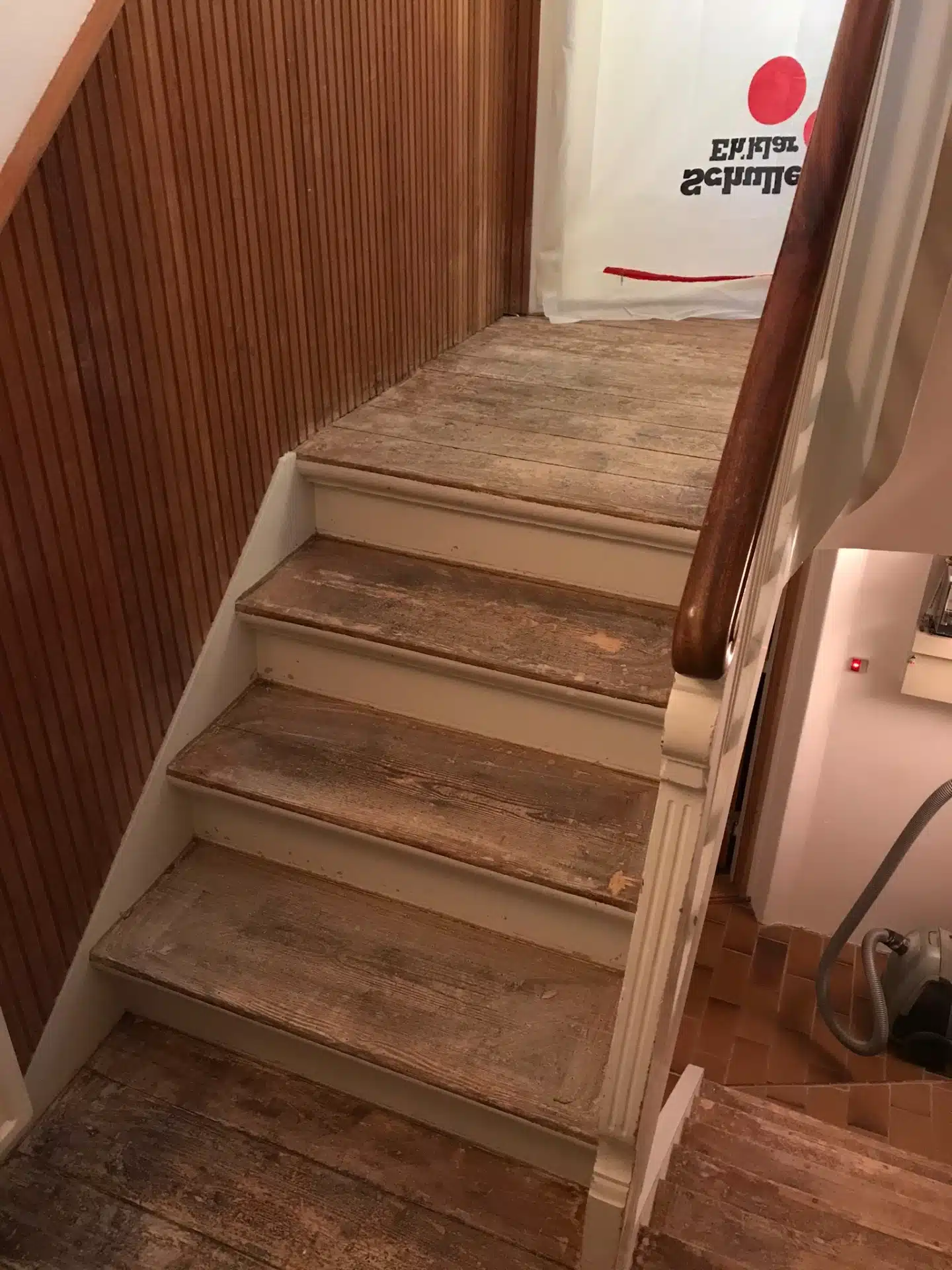 Maling af trappe før
